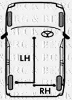 BORG & BECK bkb2272 -  Трос, стояночная тормозная система